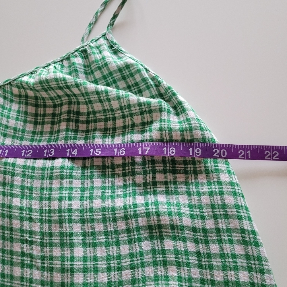 Rails Ari green plaid linen drop waist dress - Picture 5 of 9